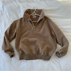 Good American Half Zip Putty